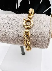 bracelet or maille tressée or 750 millième (18 ct) 16,57g