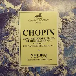 cd chopin - concerto pour piano et orchestre nº 1 / nocturnes nº 48 et nº 55 (1992)