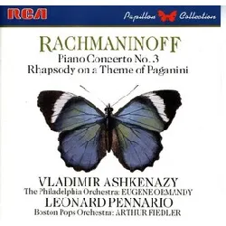 cd sergei vasilyevich rachmaninoff - rachmaninoff / piano concerto no.3 / rhapsody on a theme of paganini (1987)