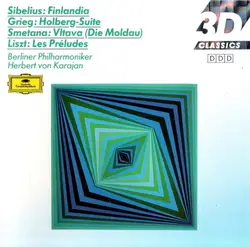 cd sibelius, grieg, smetana, liszt, berliner philharmoniker, herbert von karajan - finlandia / holberg suite / vltava / les prélud