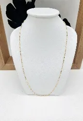 chaîne maille forçat alterné des billes en or  or 750 millième (18 ct) 2,49g