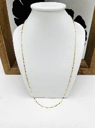 chaîne maille forçat limée or 750 millième (18 ct) 3,87g