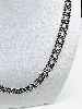 collier ras du cou billes en or blanc motifs carrés vidés or 750 millième (18 ct) 9,27g