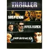 dvd thriller - coffret - suspicion + agents secrets + influences - pack