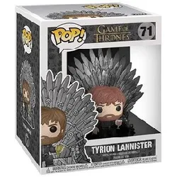 figurine game of thrones - tyrion lannister on iron throne oversized 15cm