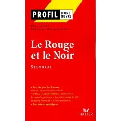 livre profil - stendhal, le rouge et le noir