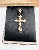 pendentif croix ancien en or rose motifs ajourés or 750 millième (18 ct) 3,04g