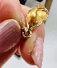 pendentif pierre jaune en forme goutte d'eau or 750 millième (18 ct) 1,26g