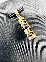 pendentif tubulaire en onyx or 750 millième (18 ct) 1,12g