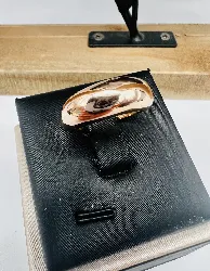 bague bombée lisse en or rose or 750 millième (18 ct) 4,73g