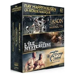 blu-ray ray harryhausen - coffret n° 1 : jason et les argonautes + l'île mystérieuse + le 7ème voyage de sinbad - pack - blu - ray