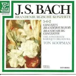 cd j.s. bach - the amsterdam baroque orchestra, ton koopman - brandenburgische konzerte 5 - 6 - 2 (1985)