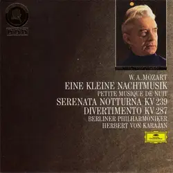 cd w.a.mozart, berliner philharmoniker, herbert von karajan - eine kleine nachtmusik / serenata notturna kv 239 / divertimento kv 