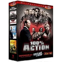 dvd 100% action : expendables - unité spéciale + domino + braquage à l'anglaise - pack
