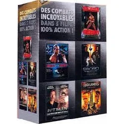 dvd combat 100% action - coffret 5 - pack