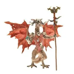 figurine dragon sorcier rouge