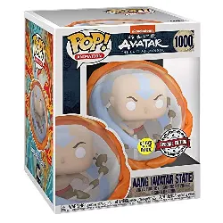 figurine funko! pop - avatar : le dernier maître de l'air n°1000 - aang l'état d'avatar - 15 cm - glow in the dark (56969)