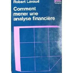 livre comment mener une analyse financière