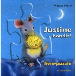 livre justine bondit ! - livre - puzzle