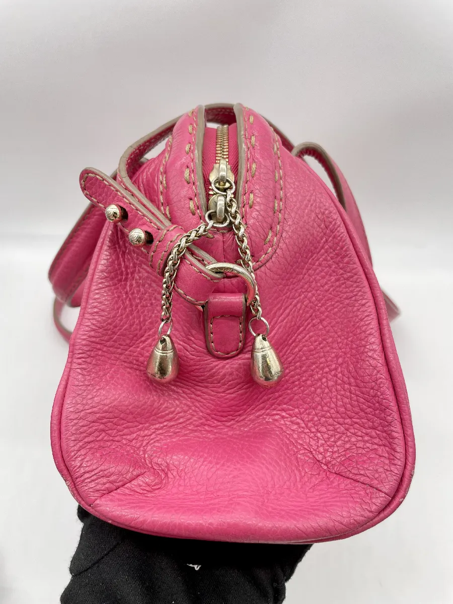 Sac Lancel bandoulière en cuir rose DEALiCASH