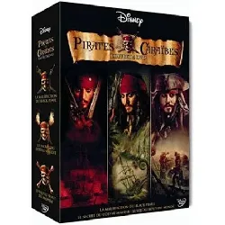 dvd pirates des caraïbes - la trilogie : la malédiction du black pearl + le secret du coffre maudit + jusqu'au bout du monde - cof