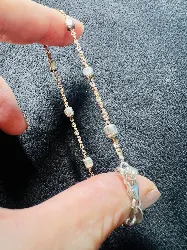 bracelet maille vermeil et cubes en argent argent 925 millième (22 ct) 2,38g