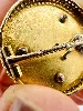 broche / pendentif plaque or motif fleurs en argent ornées de diamants taille ancienne or 750 millième (18 ct) 8,10g