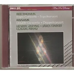 cd ludwig van beethoven - beethoven: triple concerto & brahms: double concerto (1990)