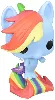 figurine funko! pop - my little pony - rainbow dash sea pony - 12