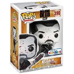 figurine funko pop - the walking dead - negan black & white bloody