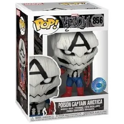 figurine funko pop - venom [marvel] n°856 - poison captain america (56276)