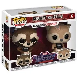 figurine les gardiens de la galaxie the telltale series pack 2 pop! marvel vinyl figurines rocket & lylla 9cm
