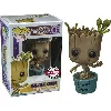 figurine pop - marvel les gardiens de la galaxie - groot dancing blue - funko pop