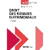 livre droit des régimes matrimoniaux