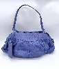 sac baguette lancel poré épaule en cuir couleur lilas