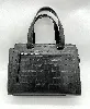 sac zapa cuir noir effet croco