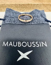 bague alliance or rose mauboussin "parce que je t'aime" tour américain complètement sertie de diamants or 750 millième (18 ct) 1,6