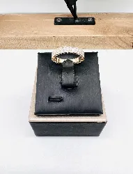 bague tour americain avec 2 rangs complets de diamants env 1,20cts au total or 750 millième (18 ct) 3,62g