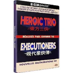 blu-ray heroic trio + executioners - 4k ultra hd - édition steelbook - de johnnie