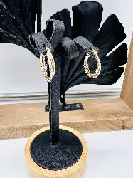 boucles d'oreilles créole en deux or or 750 millième (18 ct) 1,3g