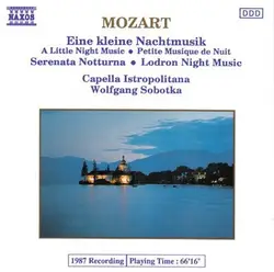 cd mozart, capella istropolitana, wolfgang sobotka - eine kleine nachtmusik - serenata notturna - lodron night music (1991)