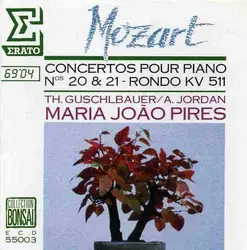 cd mozart, maria joào pires, a. jordan, th. guschlbauer - concertos pour piano, n°20 kv 466 & n°21 kv 467, rondo pour piano kv 511