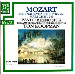 cd mozart, pavlo beznosiuk, the amsterdam baroque orchestra, ton koopman - serenade “haffner” kv 250 / marsch kv 249 (1990)