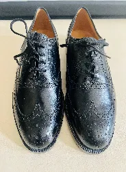 chaussures / derbies prestige de bally en cuir noir t40 / us7