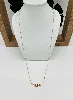 collier pendentif orné de 3 rubis or 750 millième (18 ct) 3,40g