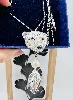 collier/sautoir swarovski polar bestiary avec motif griffe amovible