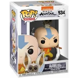 figurine funko pop - avatar- aang with momo - 534