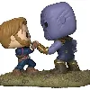 figurine funko pop! movie moments captain america vs thanos 698 hot topic w/protector