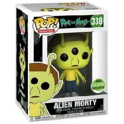 figurine pop - rick et morty - morty alien head - funko pop n°338