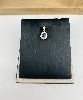 pendentif saphir entouré de 12 diamants env 0,30cts au total or 750 millième (18 ct) 1,71g